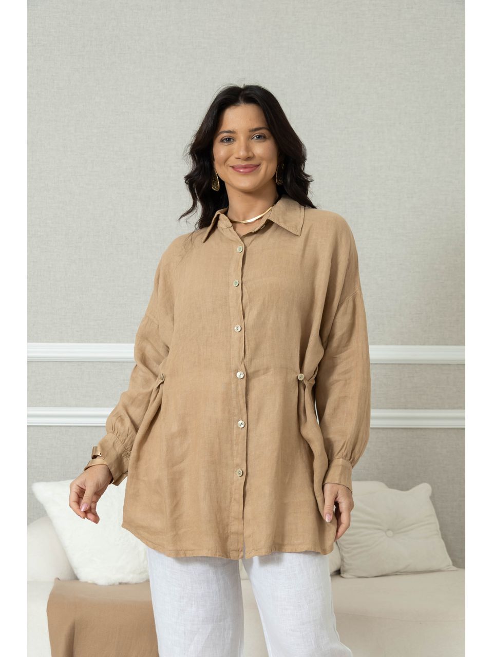 CAMISA ARIS CARAMELO