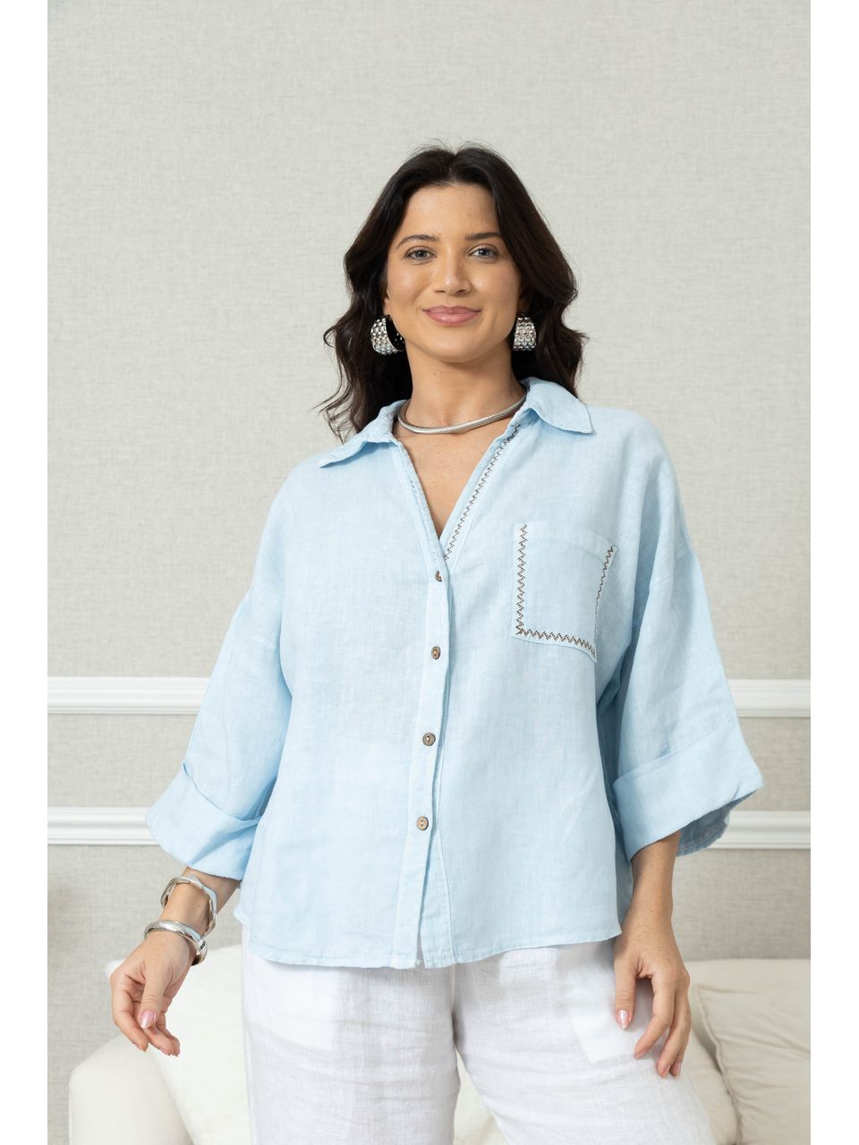 CAMISA CANDURA AZUL BEBE