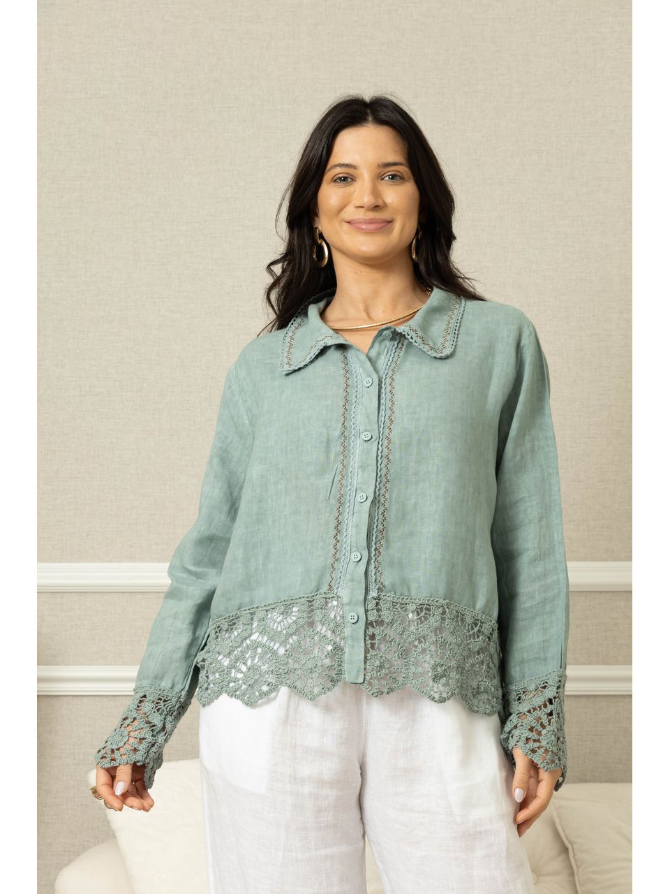 CAMISA LINA CJ MENTA