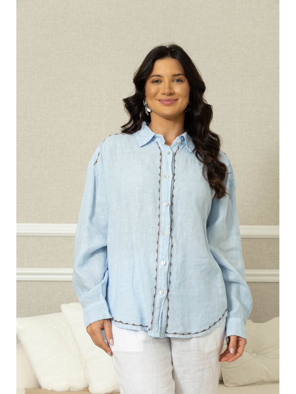 CAMISA LINDA LUZ AZUL BEBE