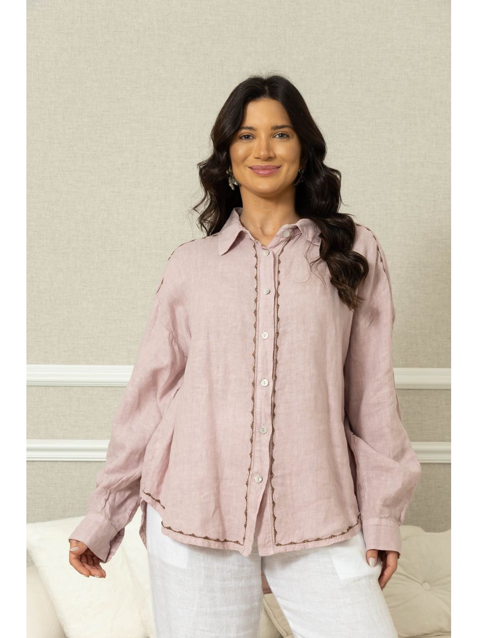 CAMISA LINDA LUZ ROSE