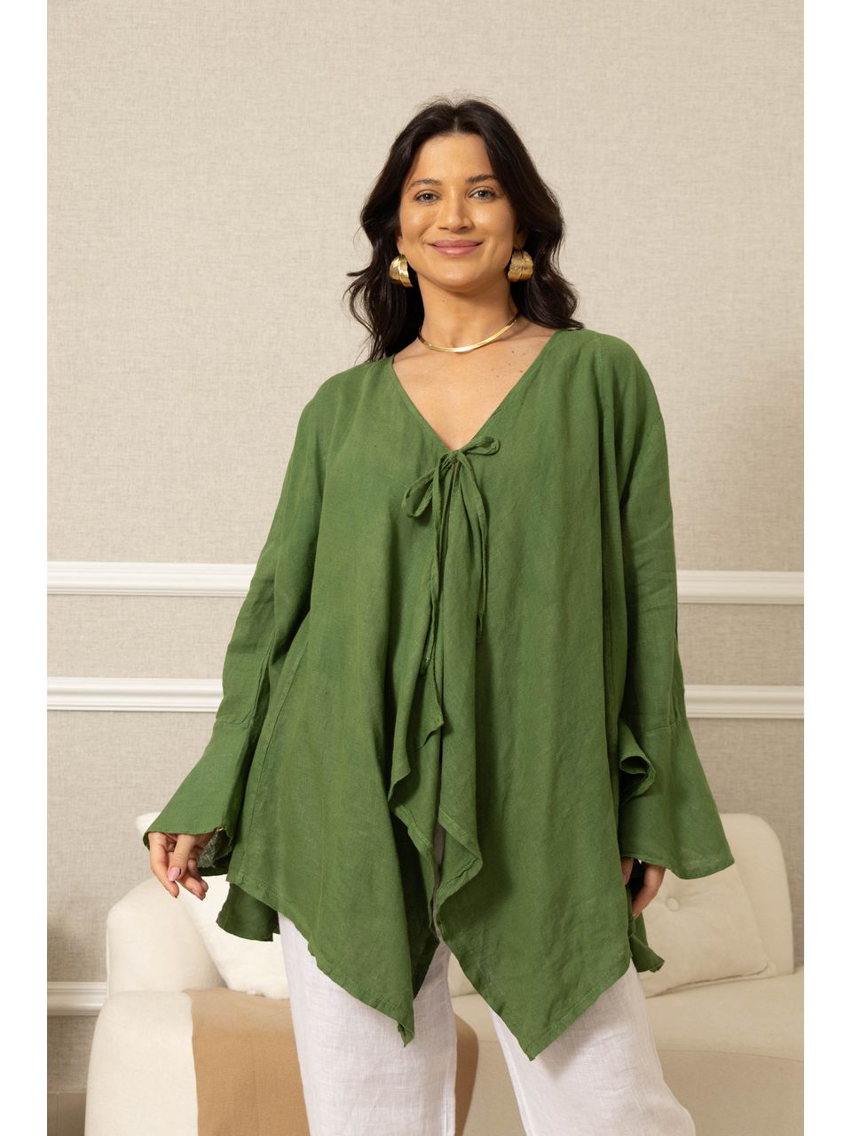 CASAQUETO LOURDES VERDE GRAMA