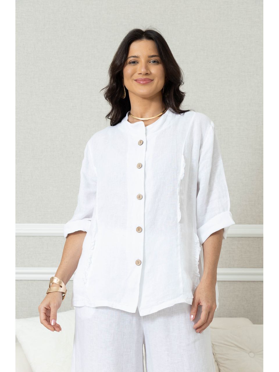 Camisa Bia CJ Linho BRANCO