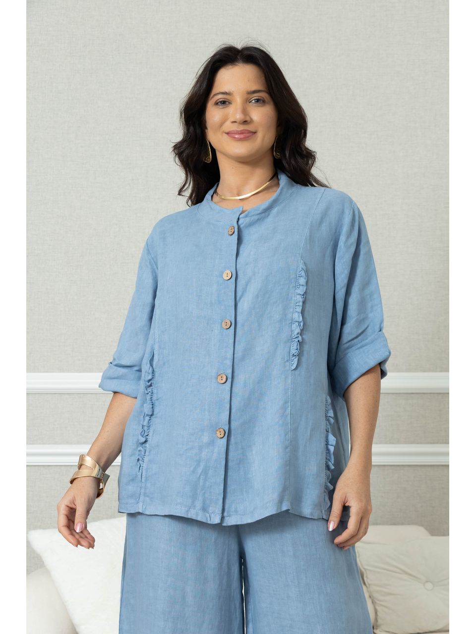 Camisa Bia CJ Linho JEANS