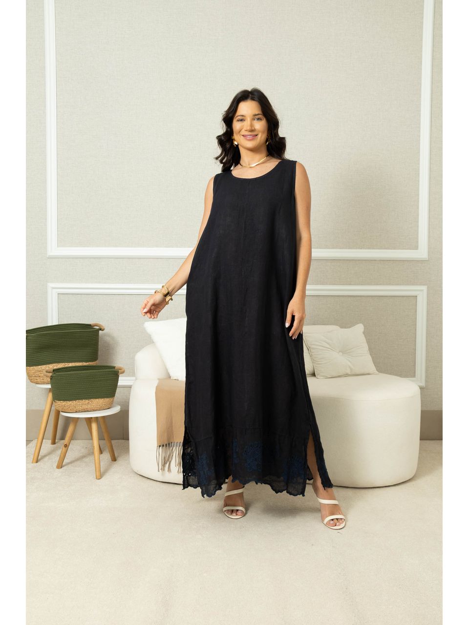 VESTIDO PUREZA MARINHO