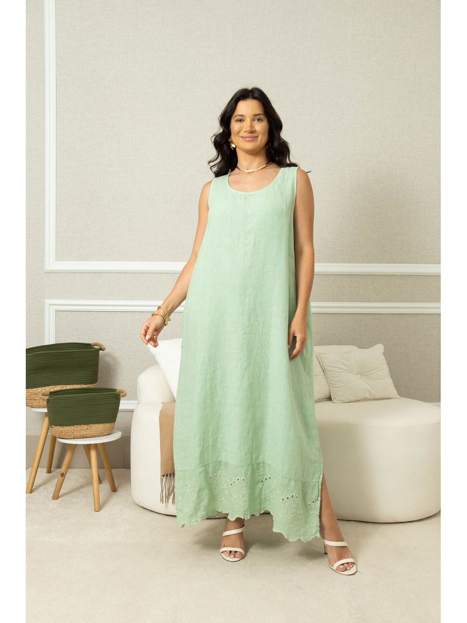 VESTIDO PUREZA VERDE AGUA