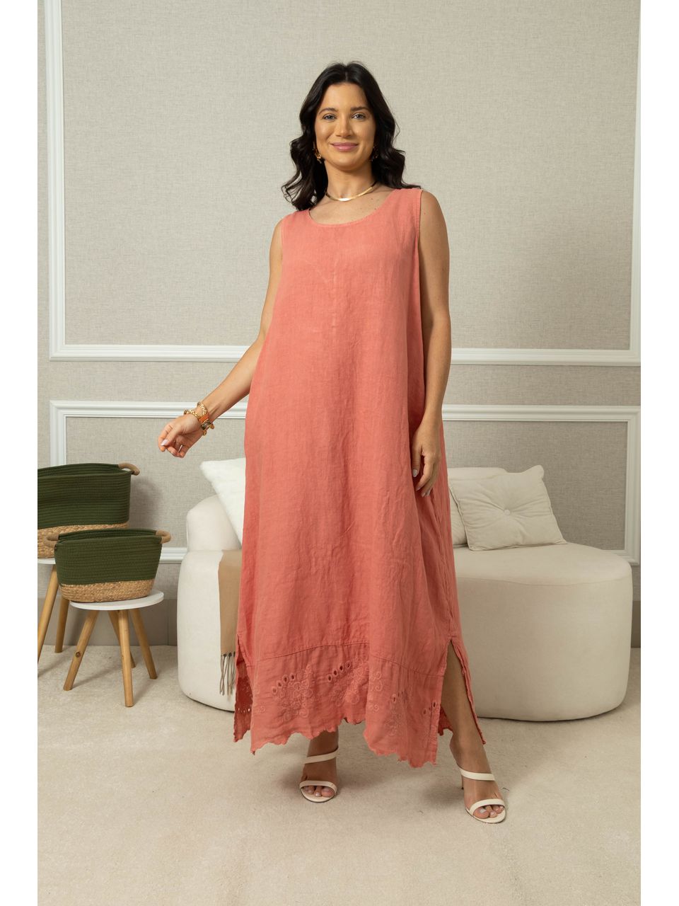 VESTIDO PUREZA GOIABA