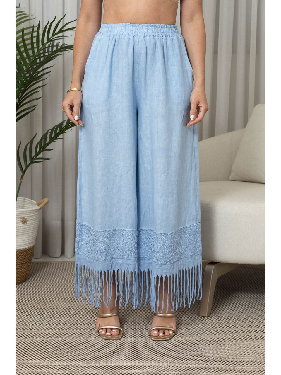 CALÇA LORETA CJ AZUL BEBE