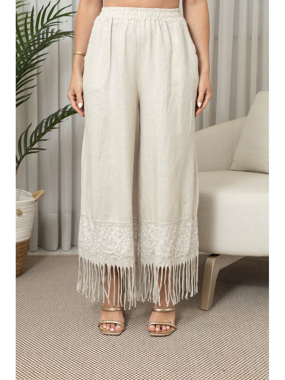 CALÇA LORETA CJ BEGE