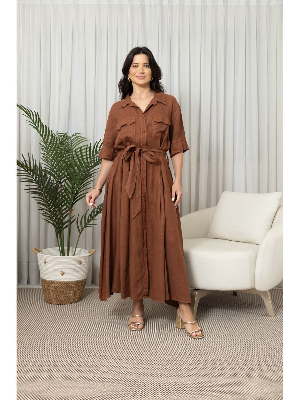 CHEMISE LINEA TERRA COTA 