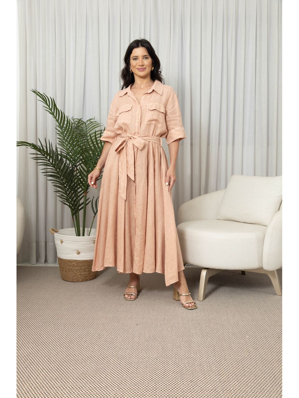 CHEMISE LINEA PESSEGO