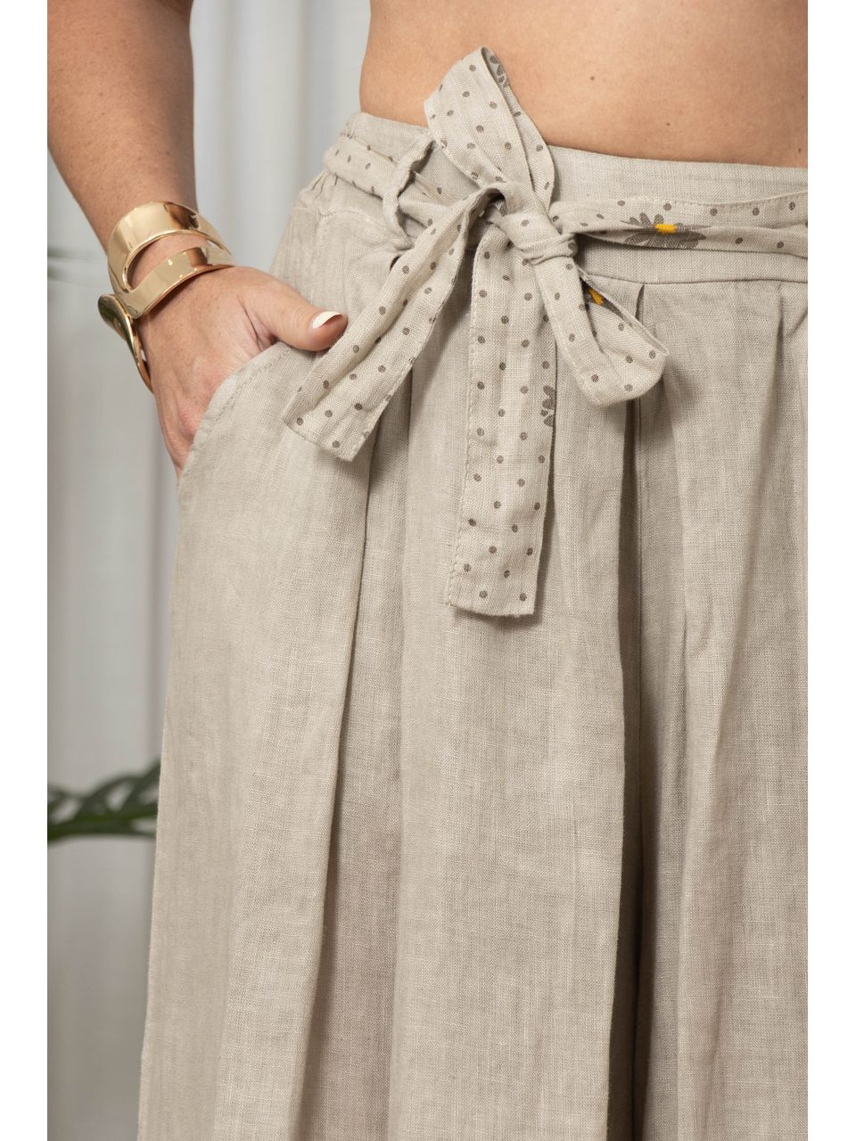 CALÇA MARGARIDA CJ BEGE ESCURO