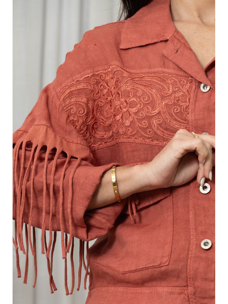 JAQUETA LORETA CJ GOIABA