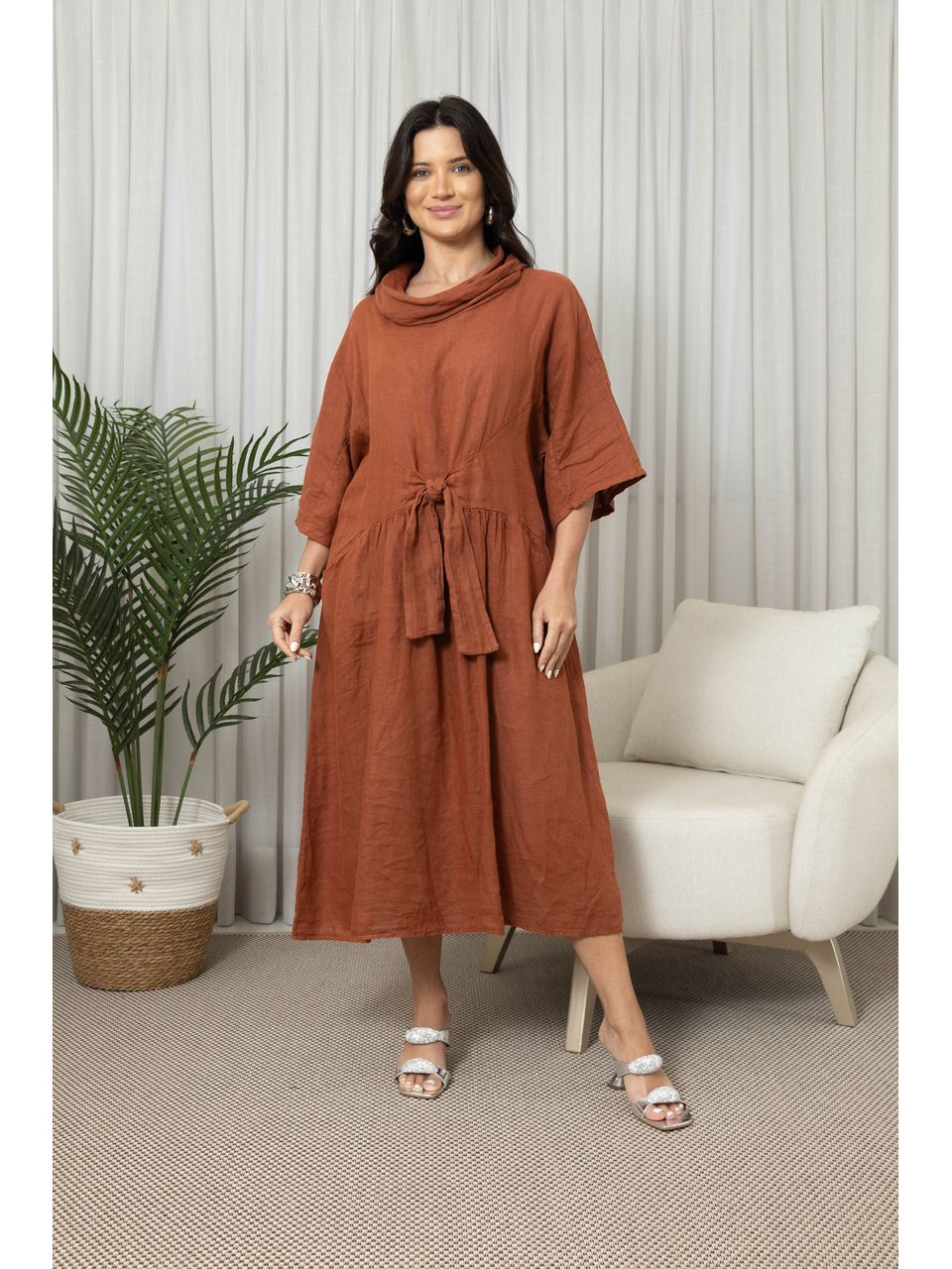 VESTIDO MIRELA TERRA COTA 