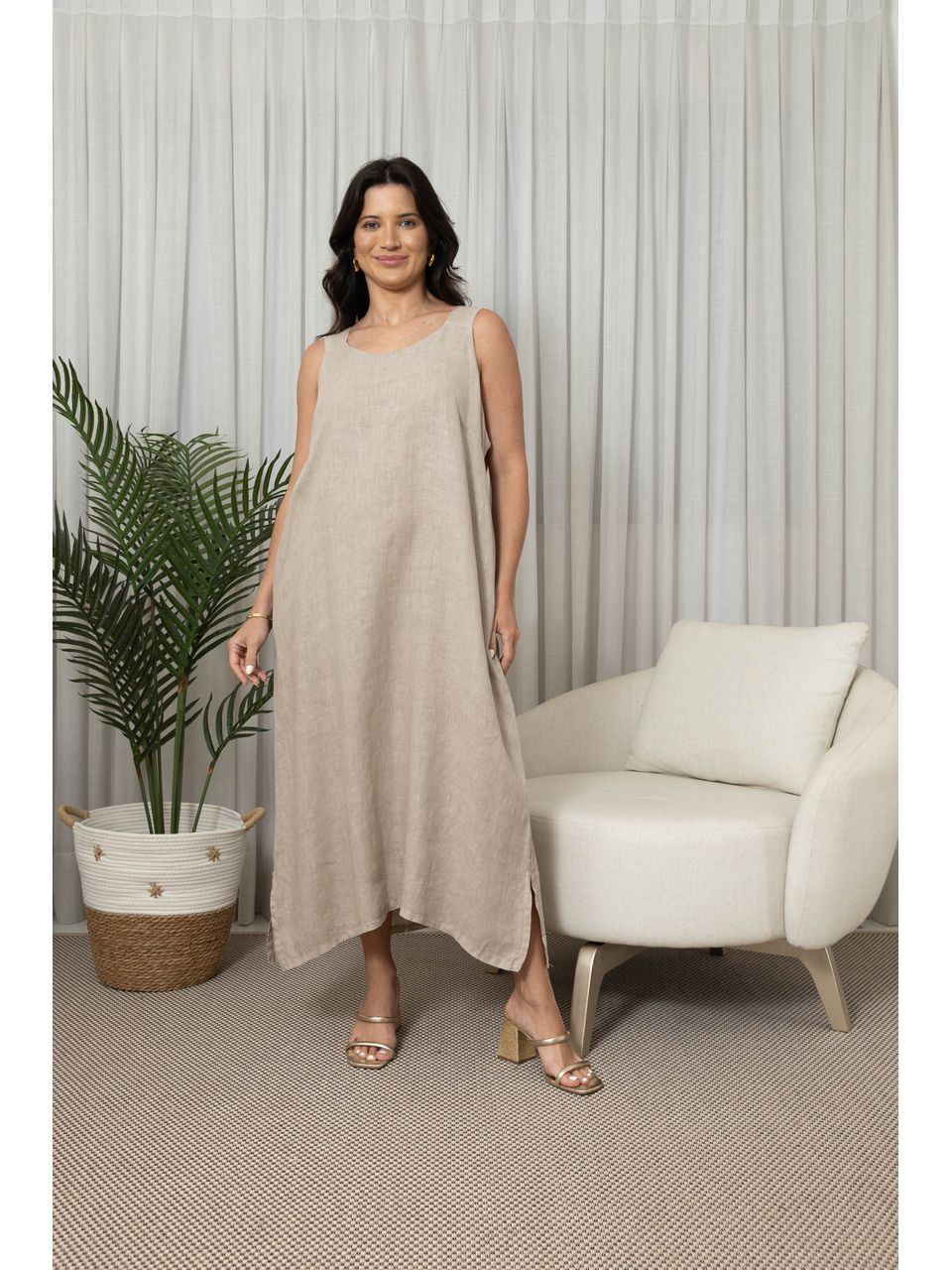VESTIDO NARUNA BEGE