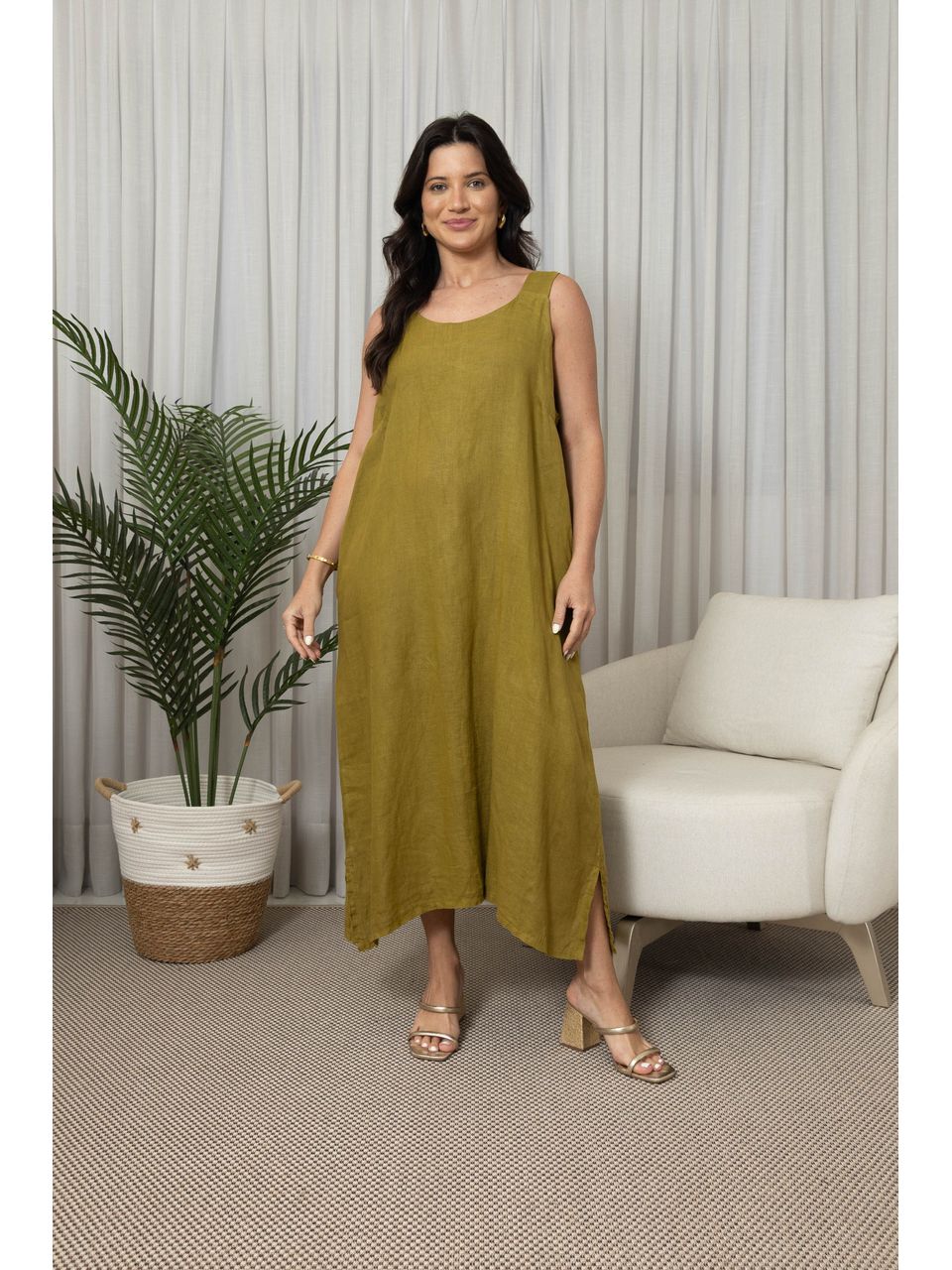 VESTIDO NARUNA PISTACHE