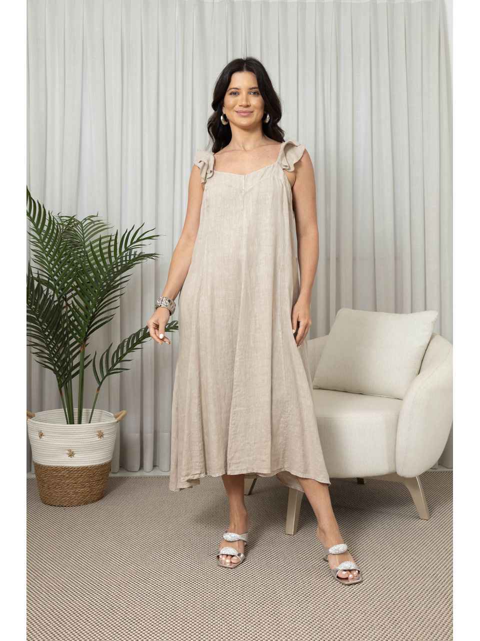 VESTIDO OFÉLIA BEGE