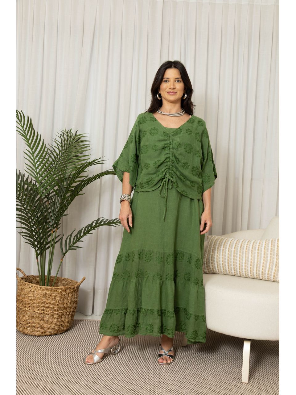 VESTIDO AUREA VERDE GRAMA