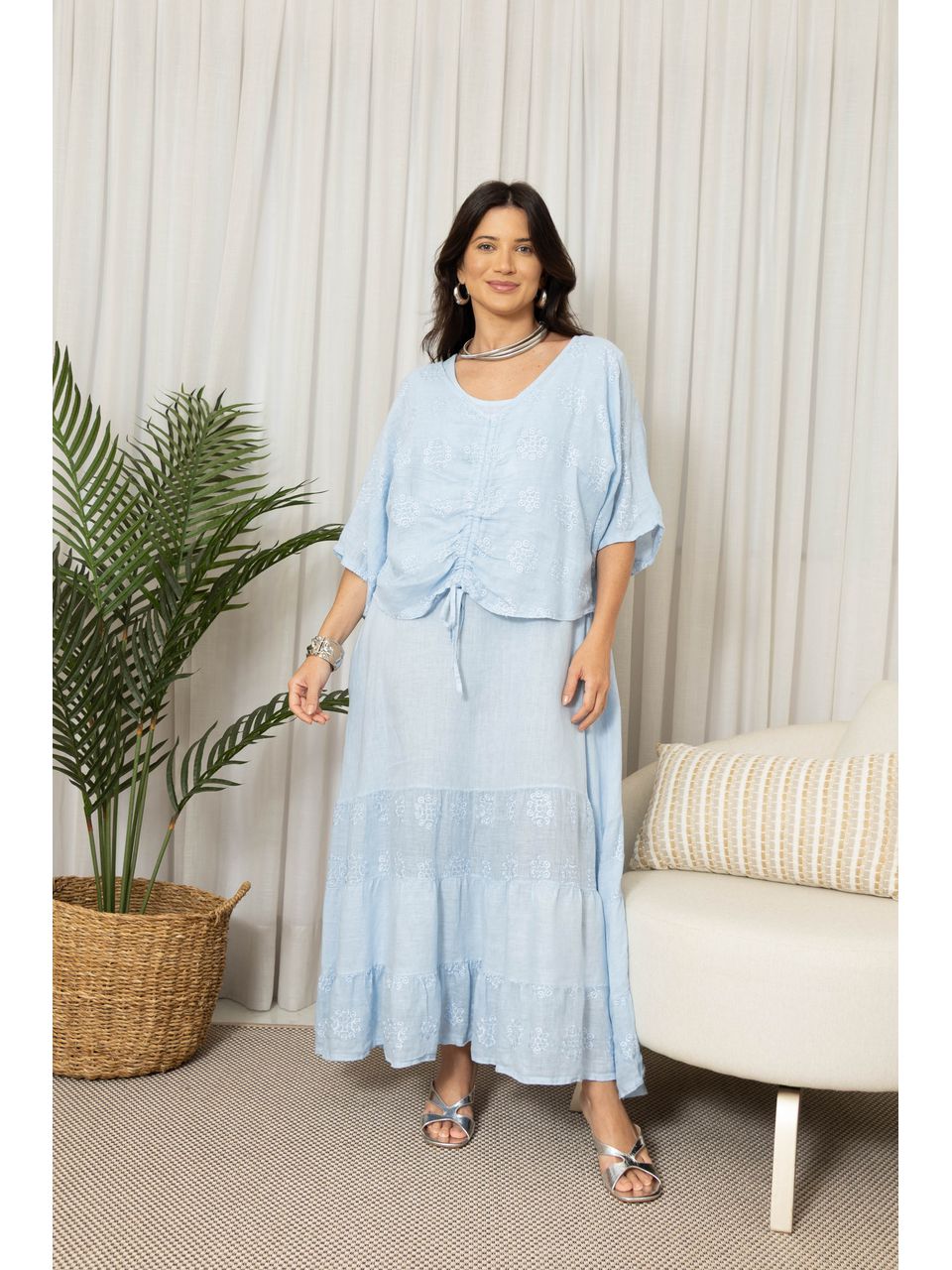 VESTIDO AUREA AZUL BEBE