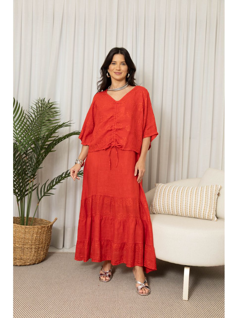 VESTIDO AUREA VERMELHO