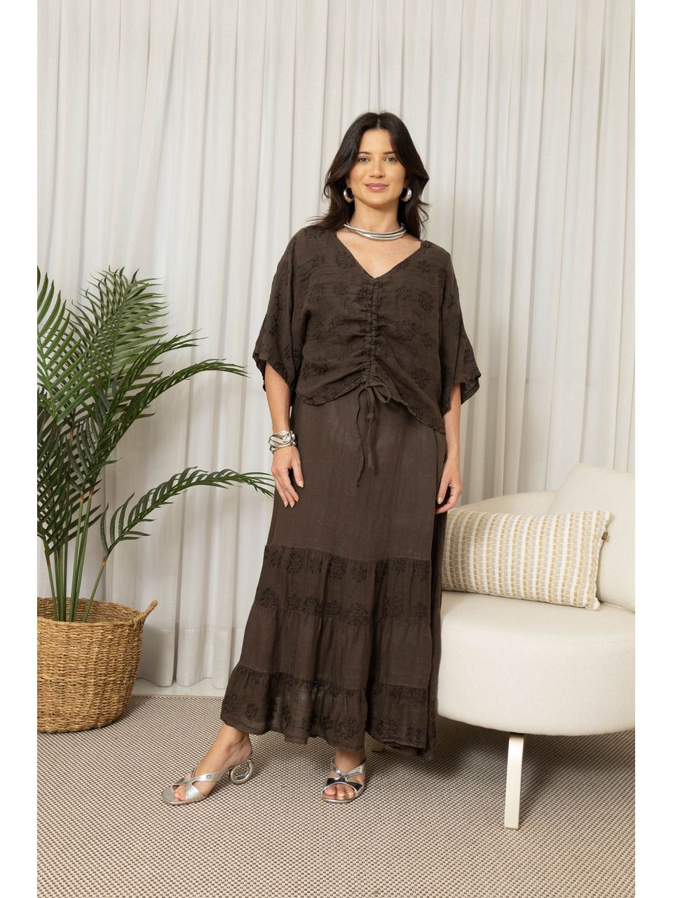 VESTIDO AUREA CHOCOLATE