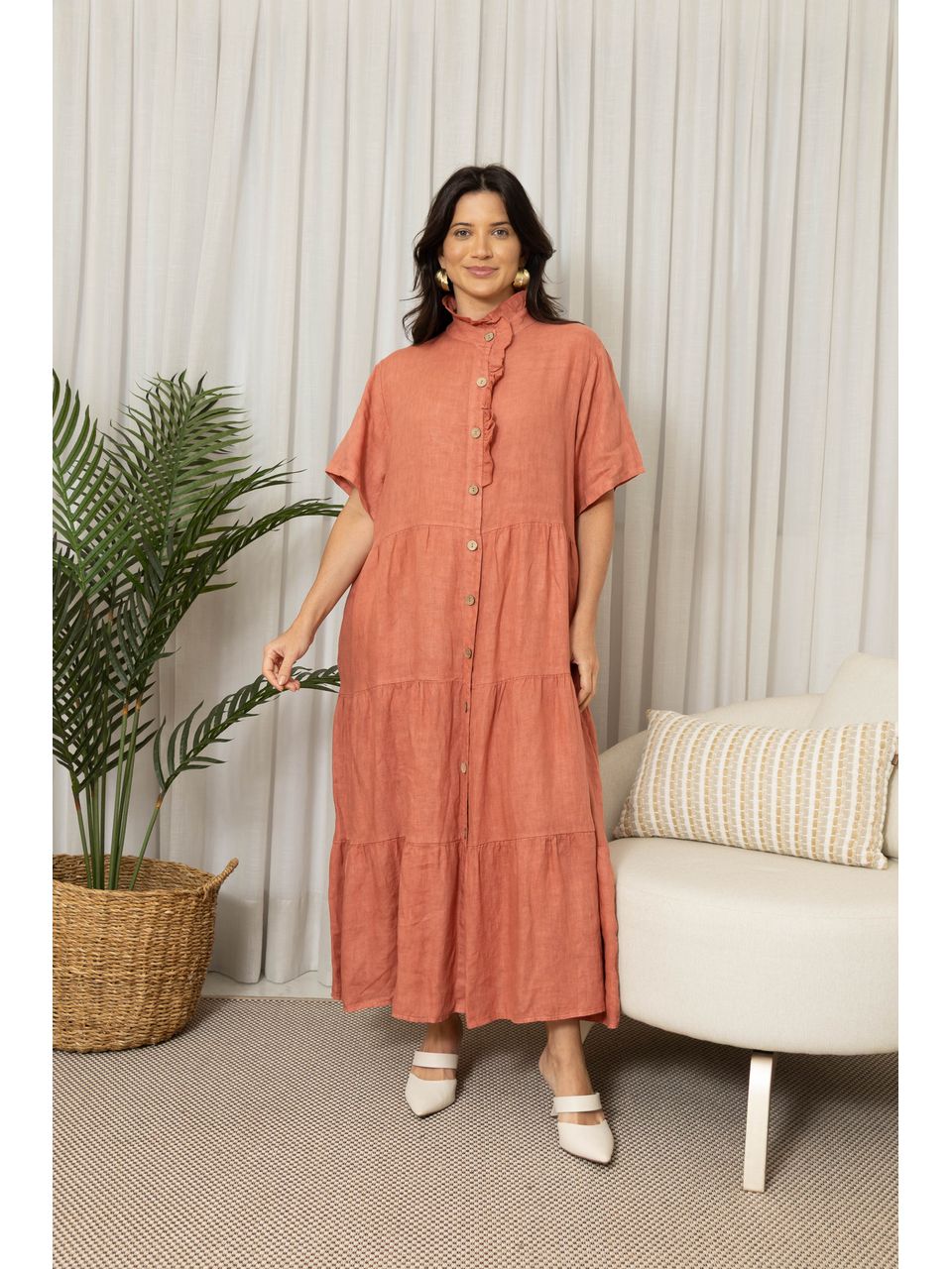 VESTIDO JAQUELINE GOIABA