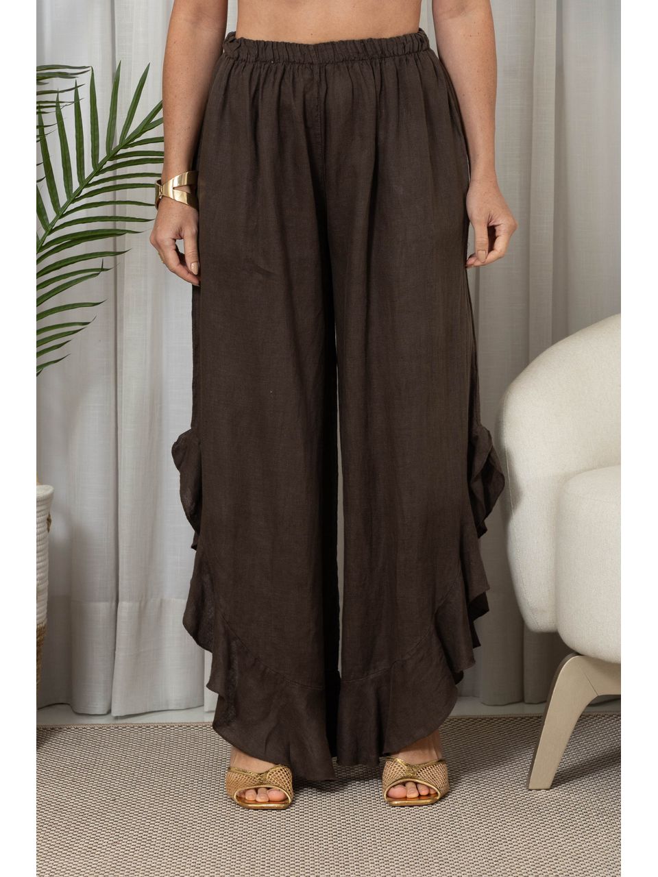 CALÇA EDNA CHOCOLATE