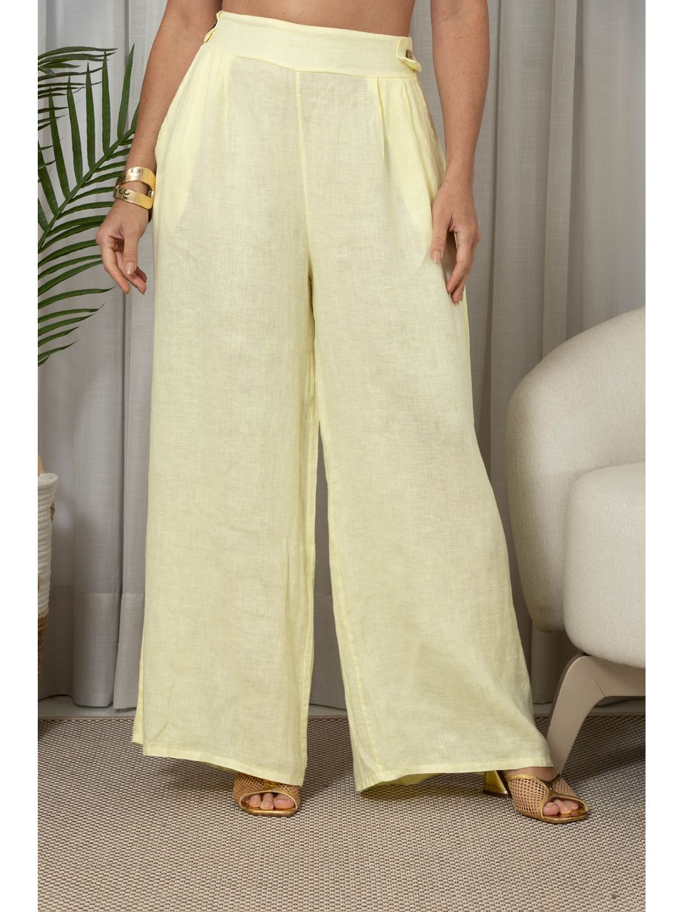 CALÇA DAPHNE MANTEIGA