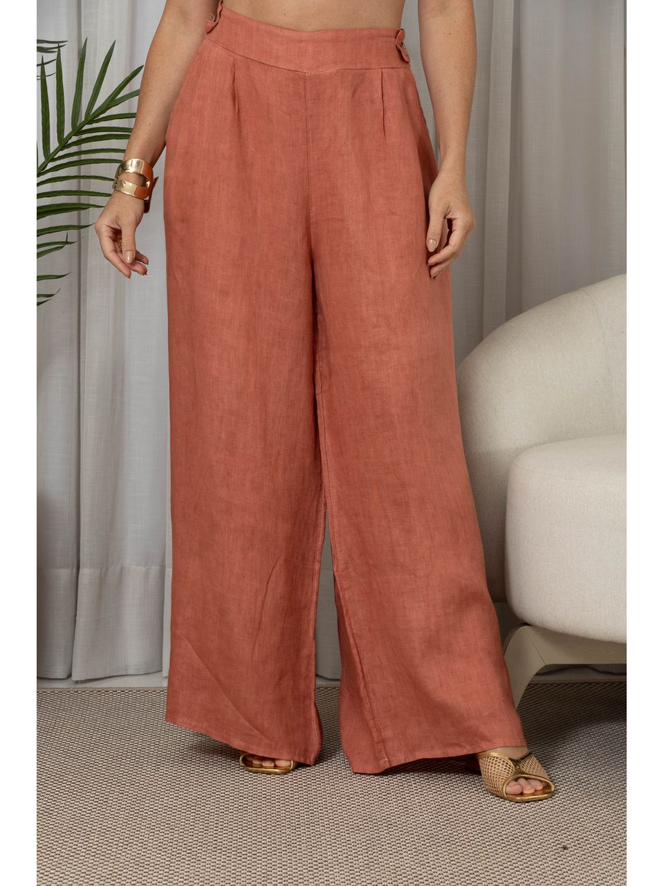 CALÇA DAPHNE GOIABA