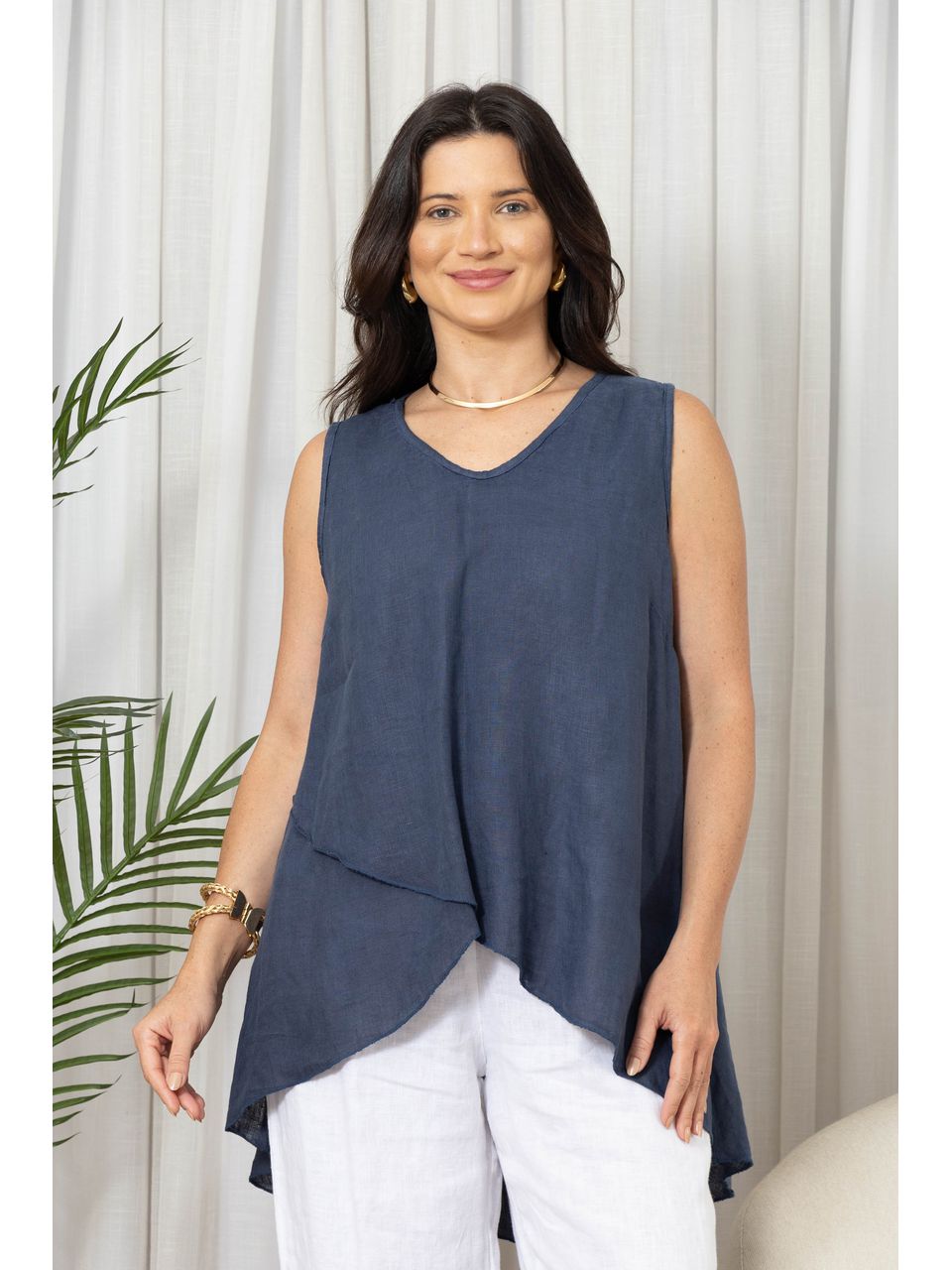 REGATA YASMIM JEANS ESCURO 