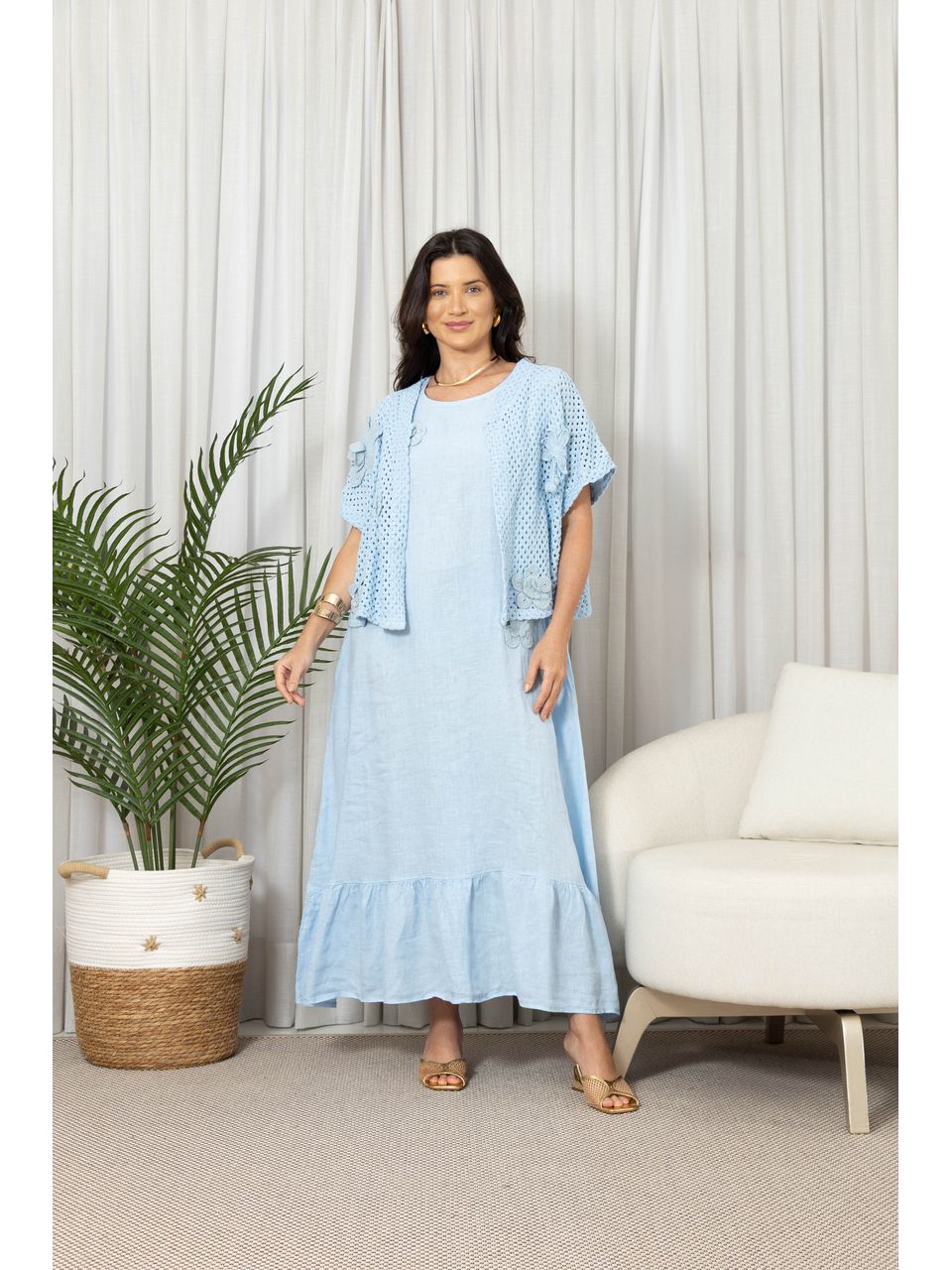 VESTIDO DELICATA AZUL BEBE