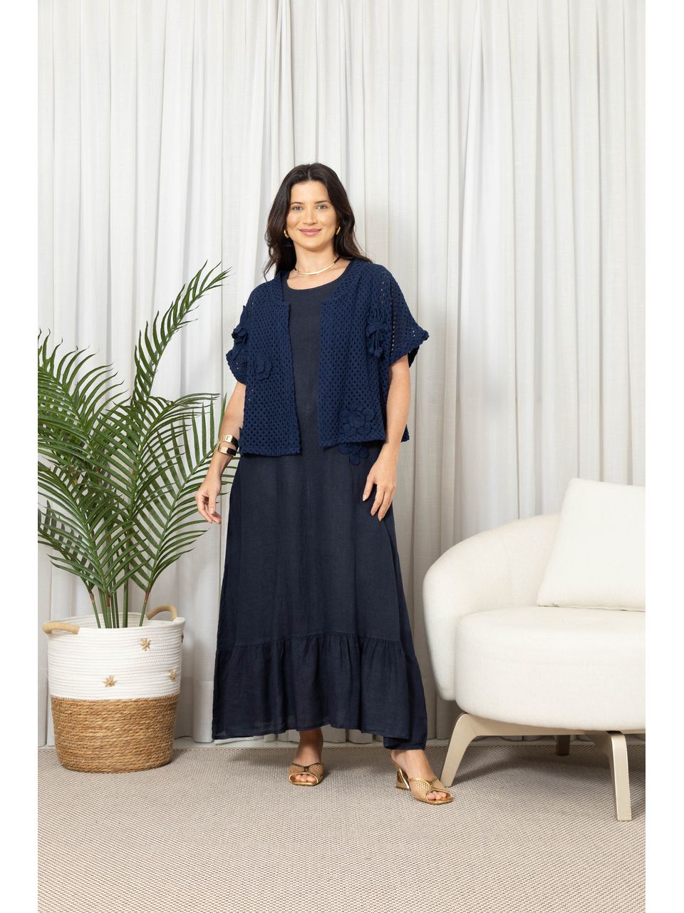 VESTIDO DELICATA MARINHO