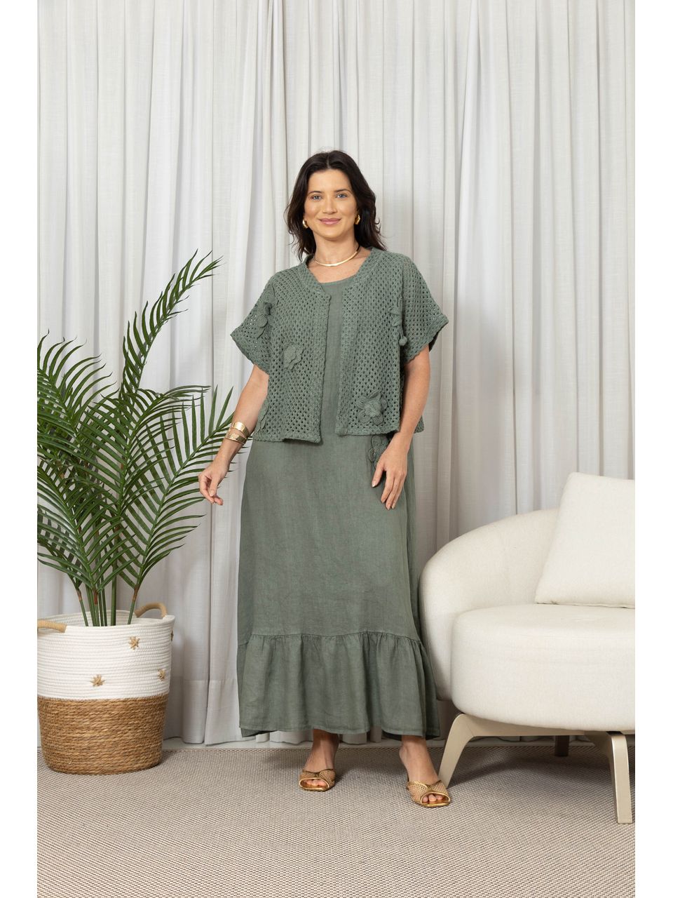 VESTIDO DELICATA MILITAR