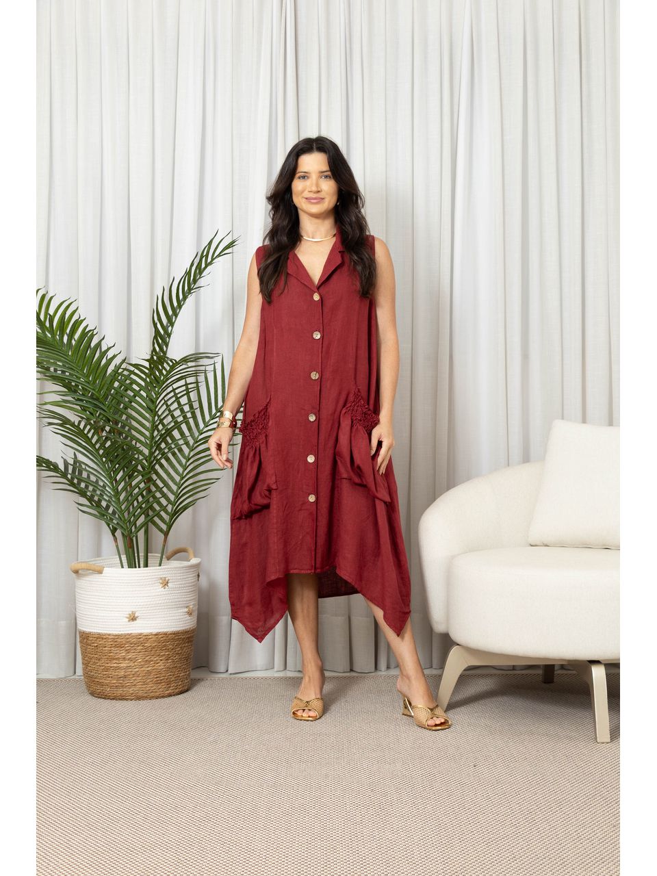 VESTIDO NAYUMI BORDO