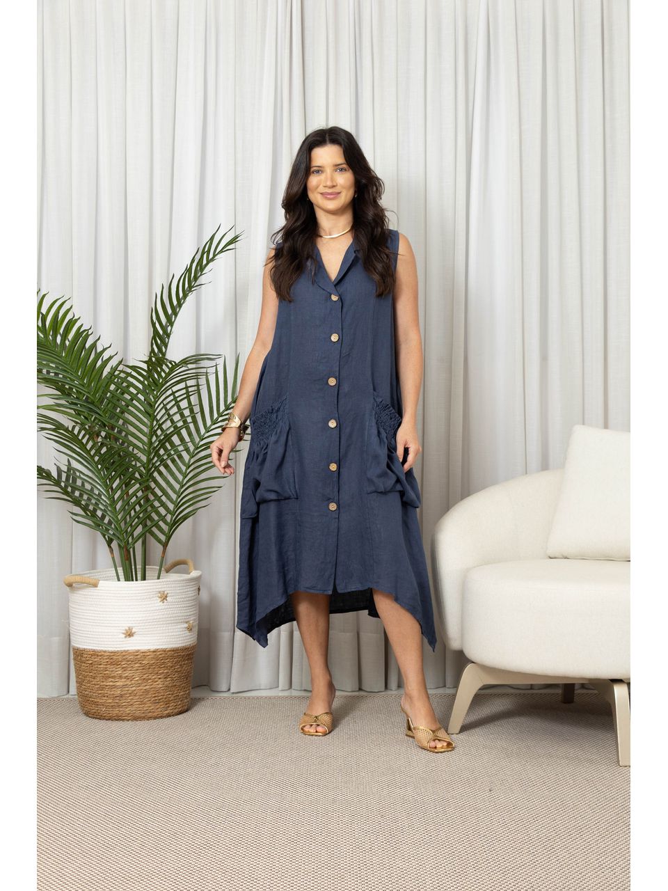 VESTIDO NAYUMI JEANS ESCURO 