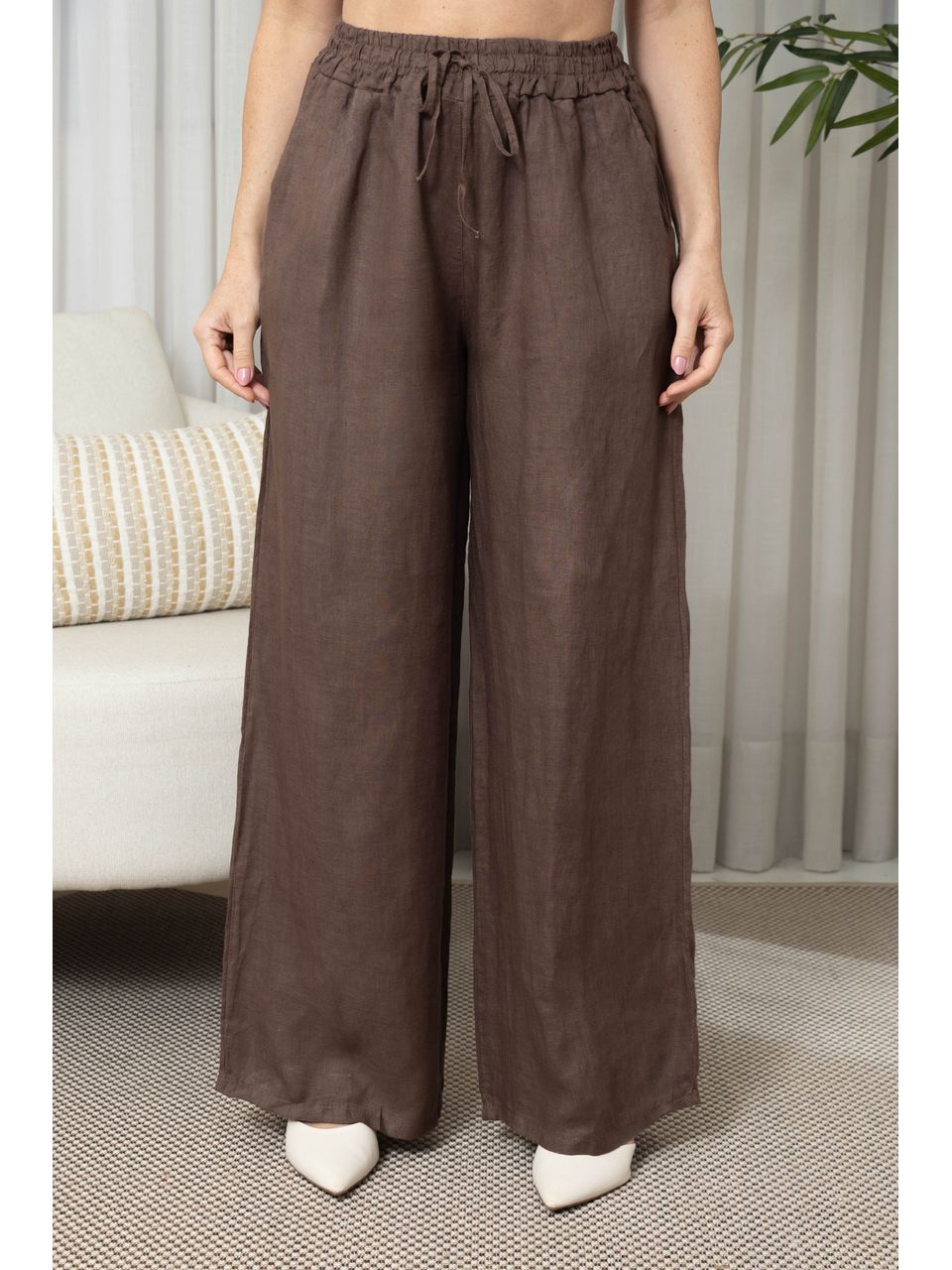 CALÇA MERIVA MARROM