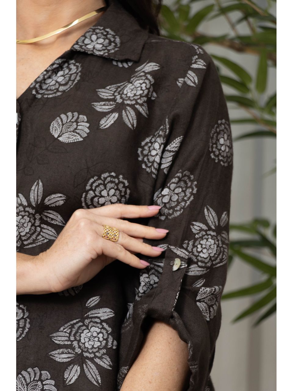 CAMISA POMEZIA CHOCOLATE