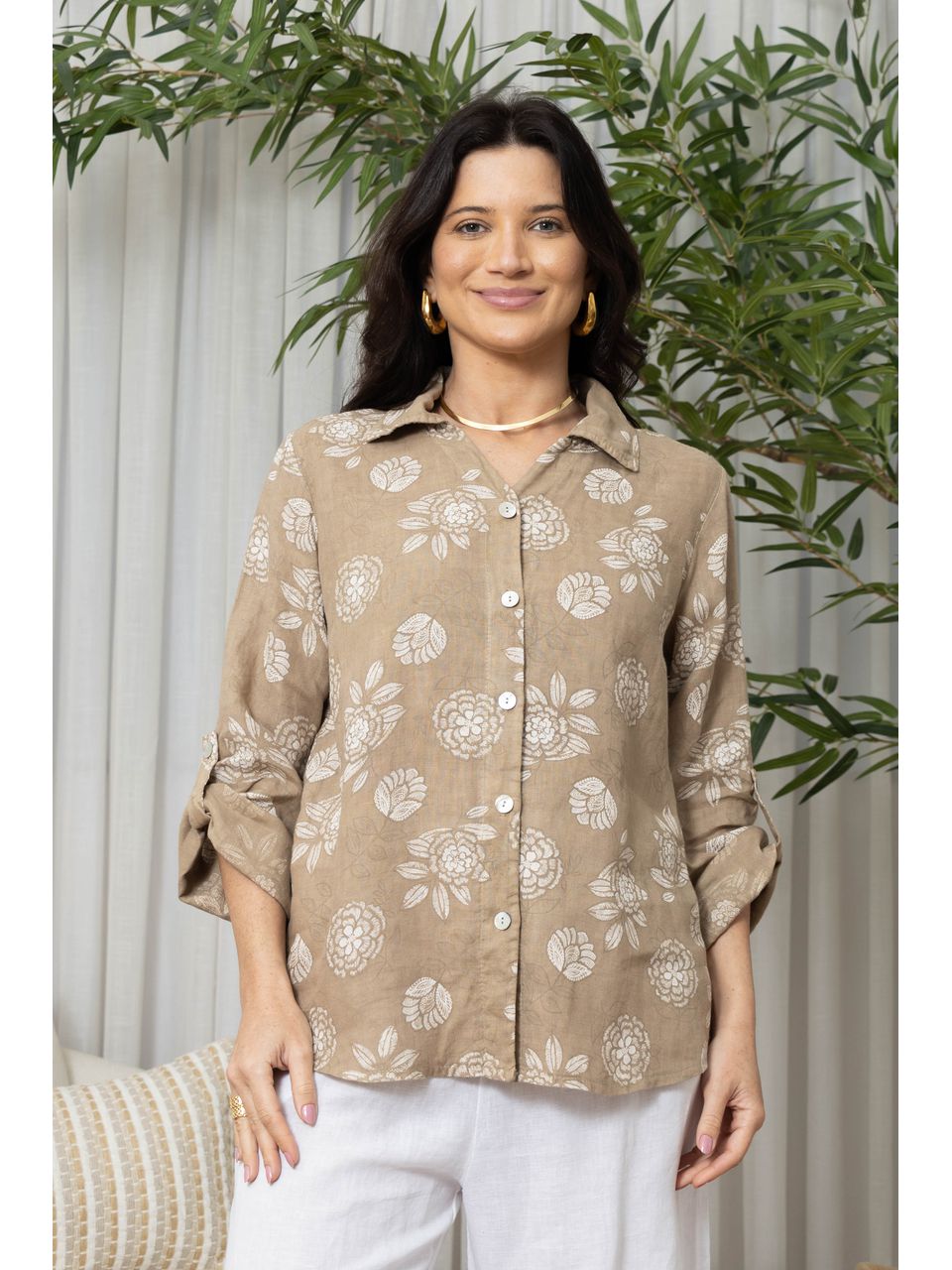 CAMISA POMEZIA CARAMELO