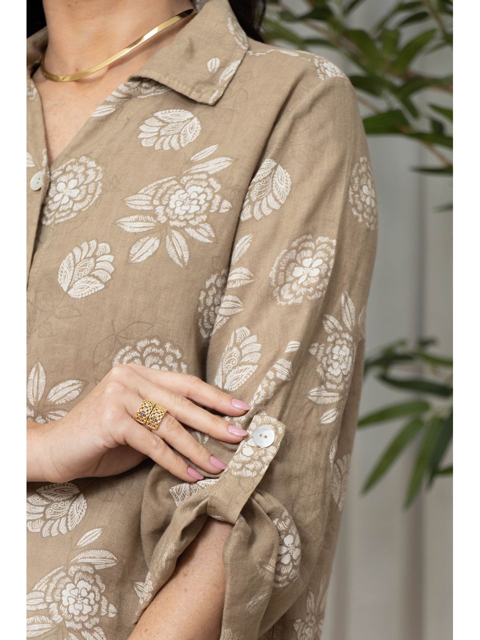 CAMISA POMEZIA CARAMELO