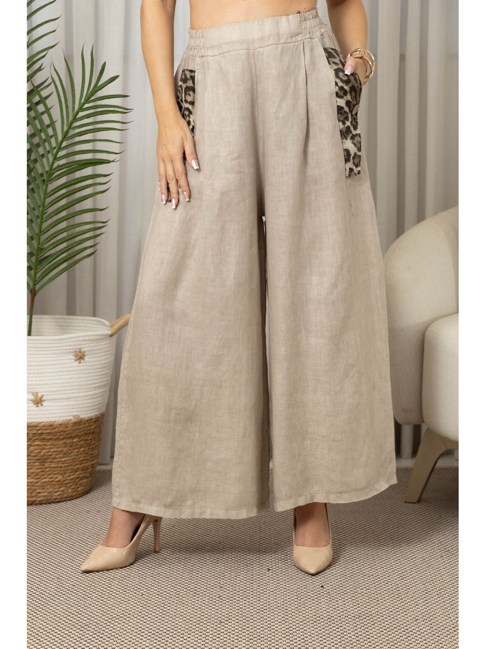 CALÇA BARBARA CJ BEGE ESCURO