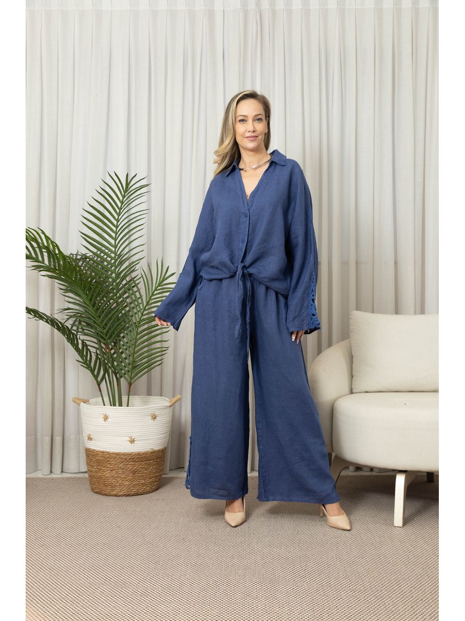 CAMISA SOL CJ JEANS ESCURO 