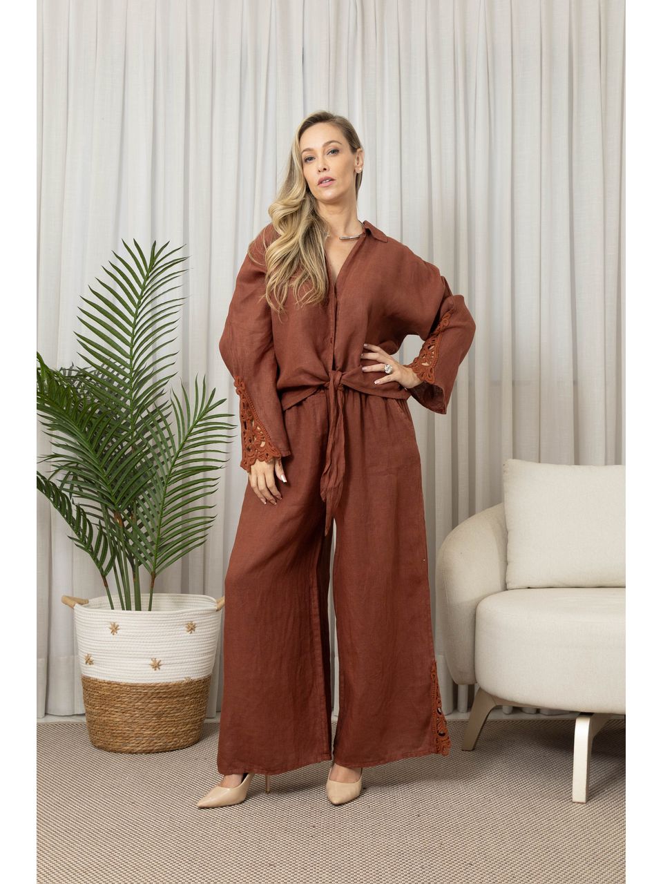 CAMISA SOL CJ MARROM