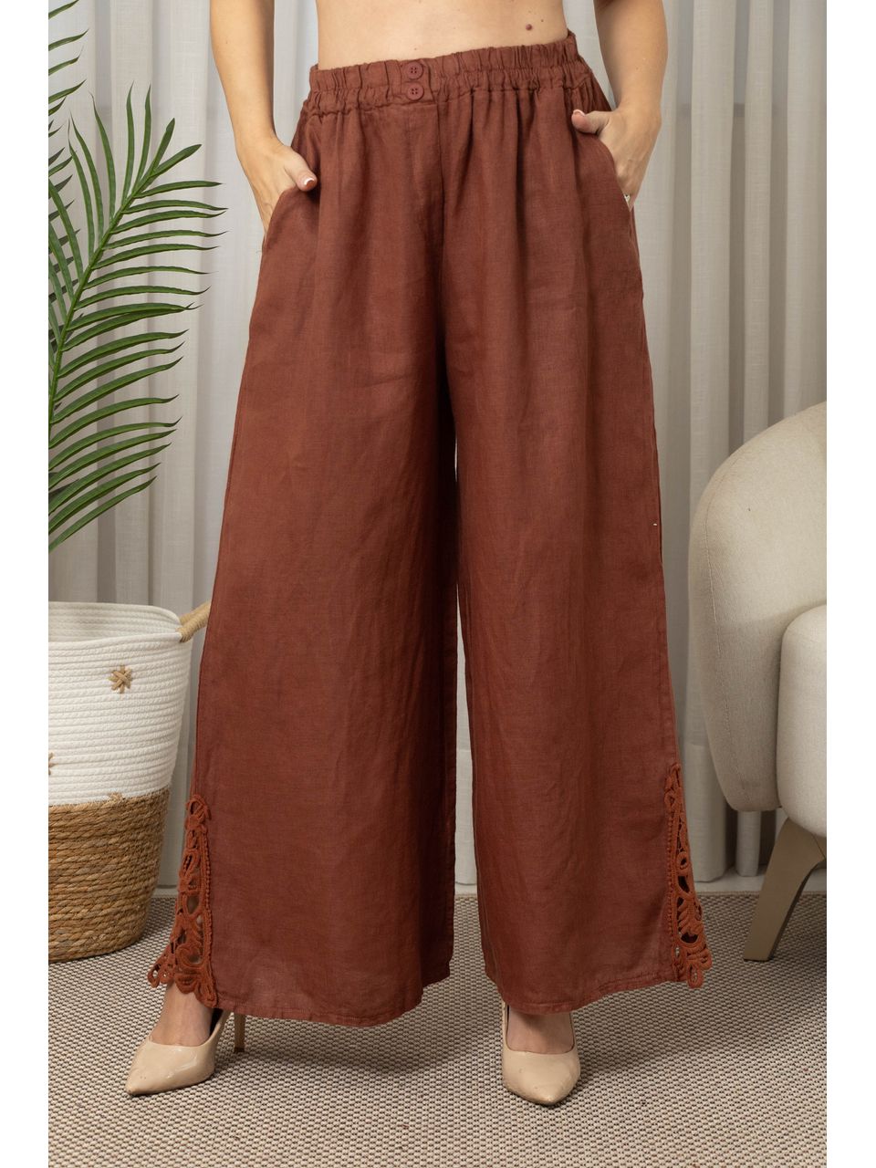 CALÇA SOL CJ MARROM