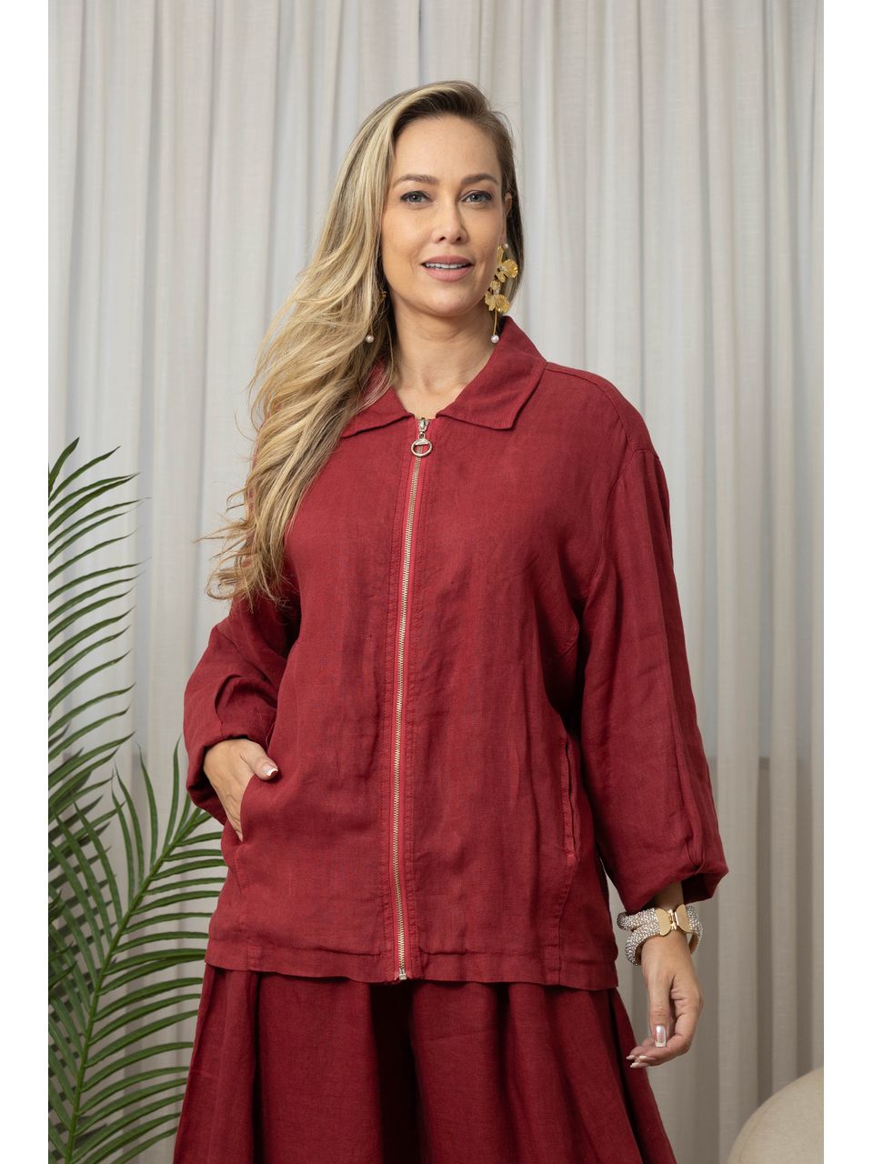 JAQUETA LAIS MARSALA