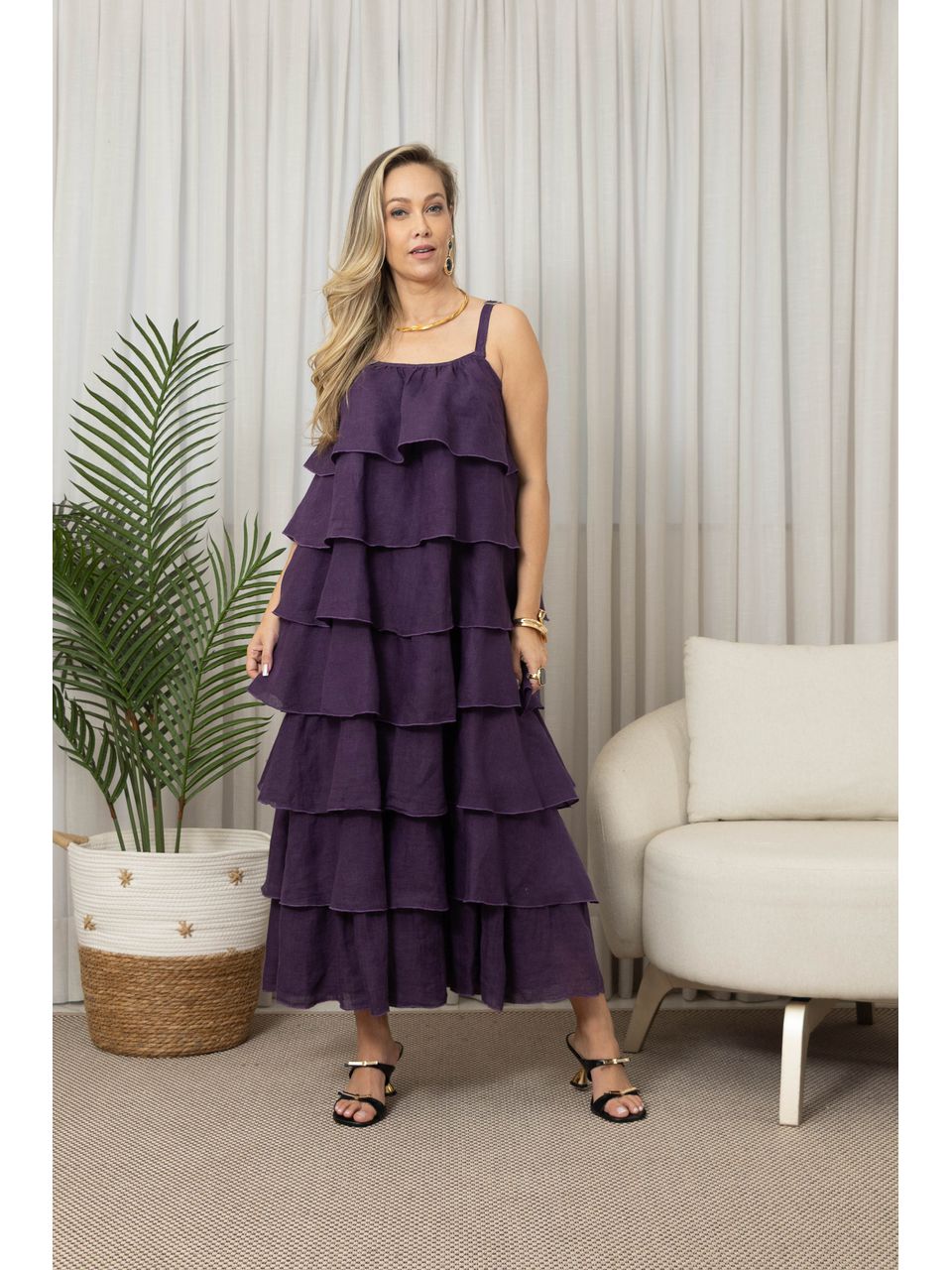 VESTIDO ROMA BERINJELA