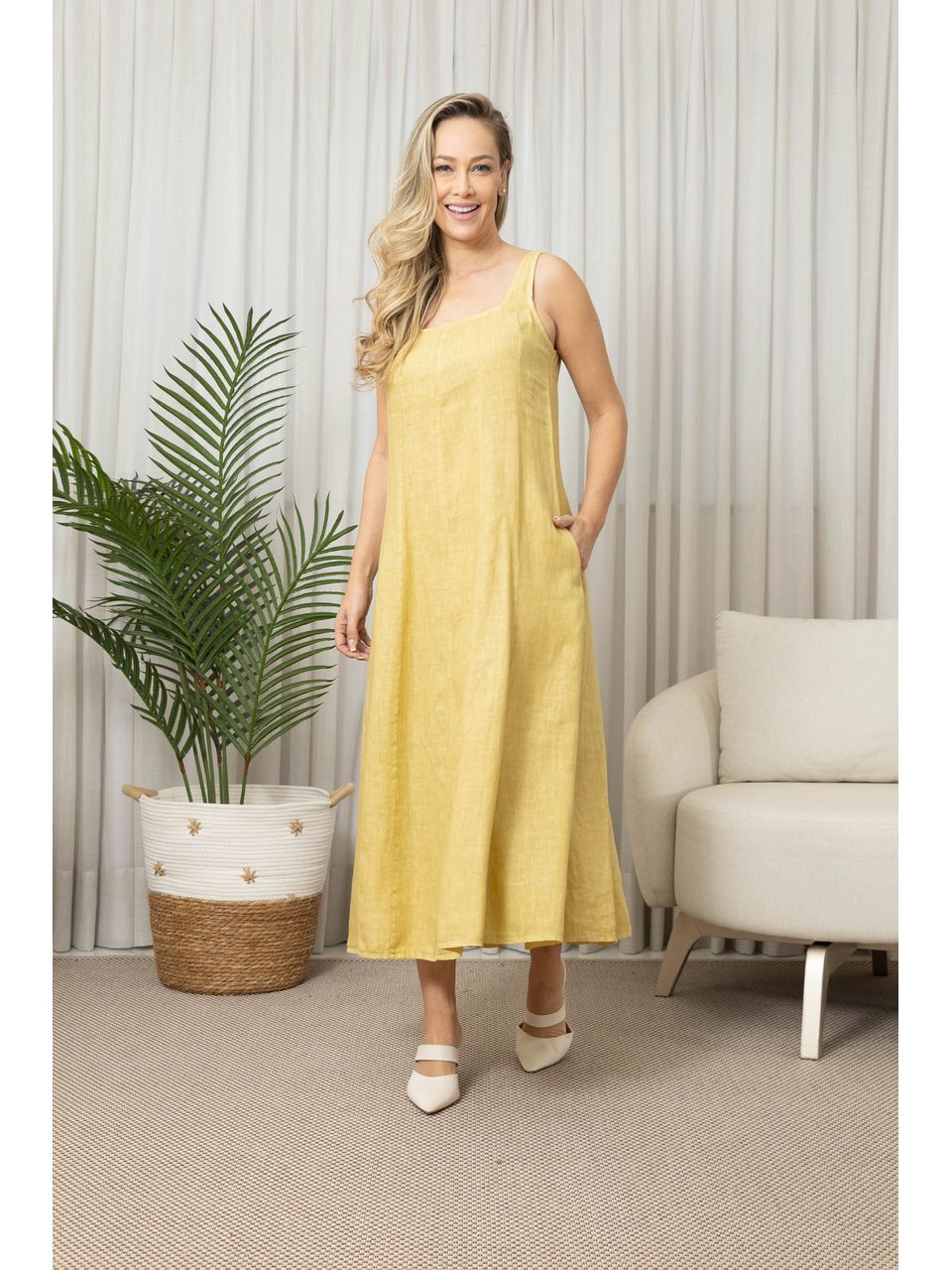 VESTIDO UDINE AMARELO MILHO
