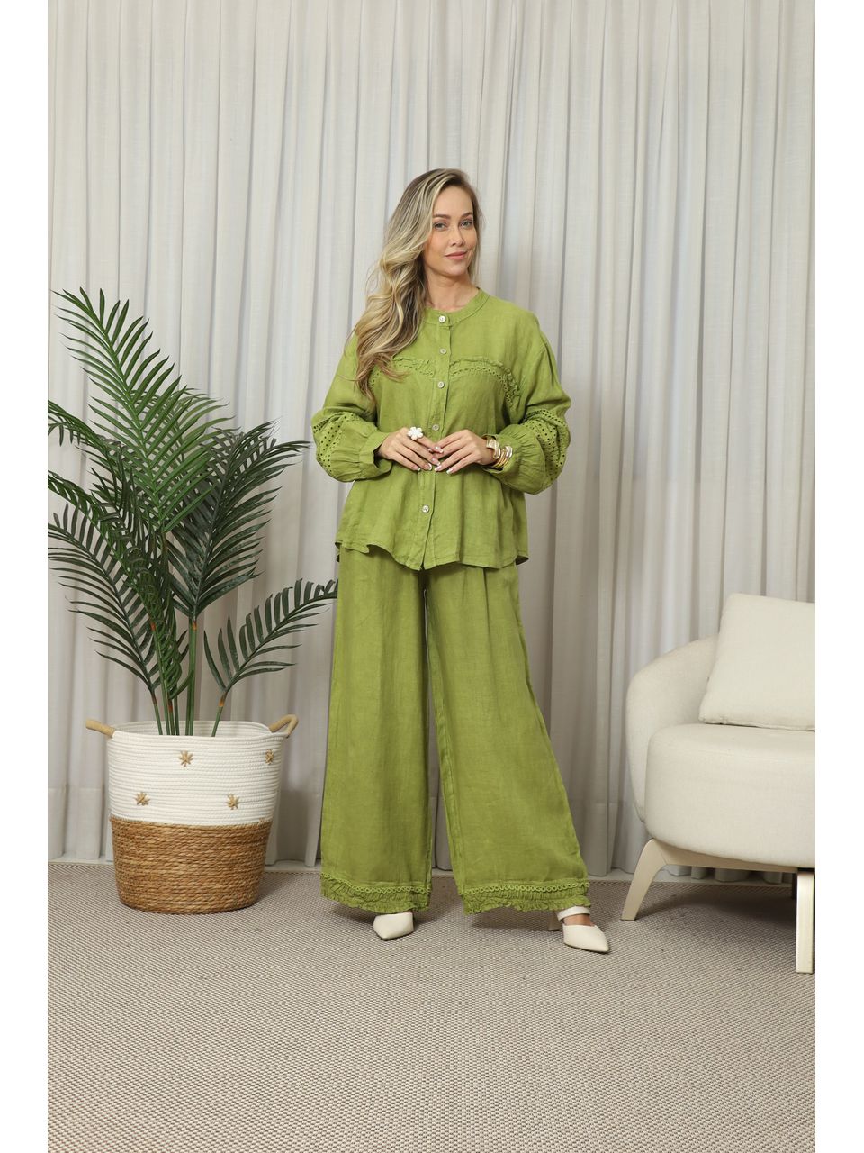 CAMISA DIVINA CJ PISTACHE