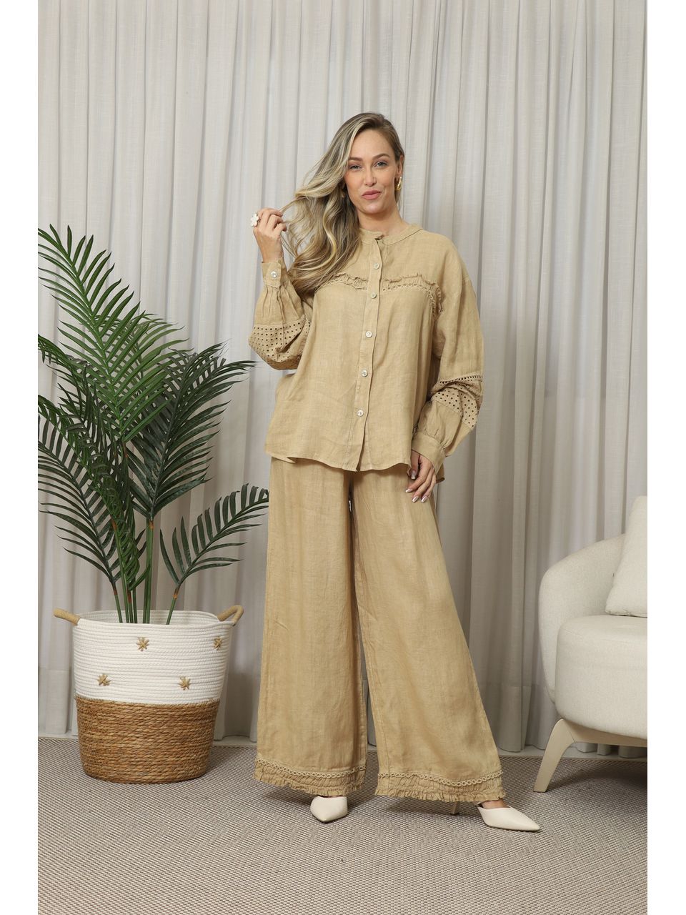 CAMISA DIVINA CJ CARAMELO