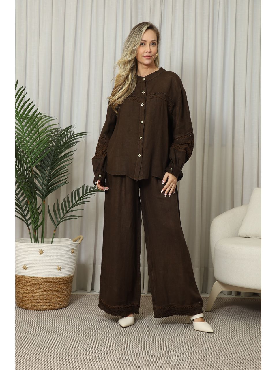 CAMISA DIVINA CJ CHOCOLATE