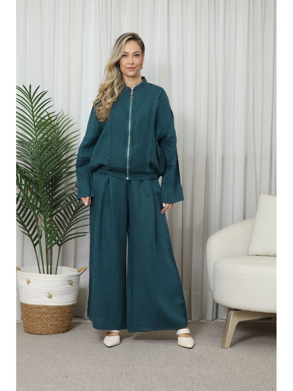 JAQUETA LICA CJ VERDE PETROLIO